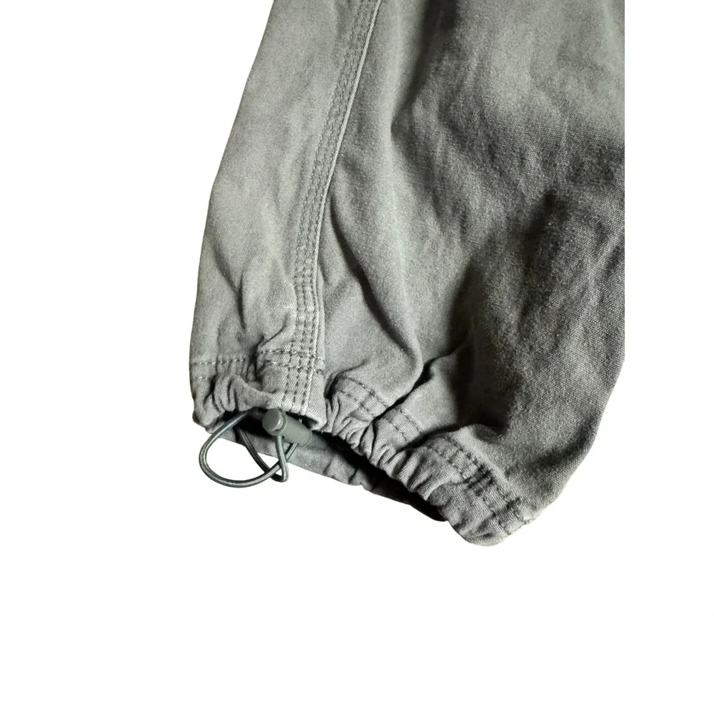 Oak + Fort Green High Waisted Multi Pocket Cargo Pants Cropped Joggers S Medium - Picture 9 of 12